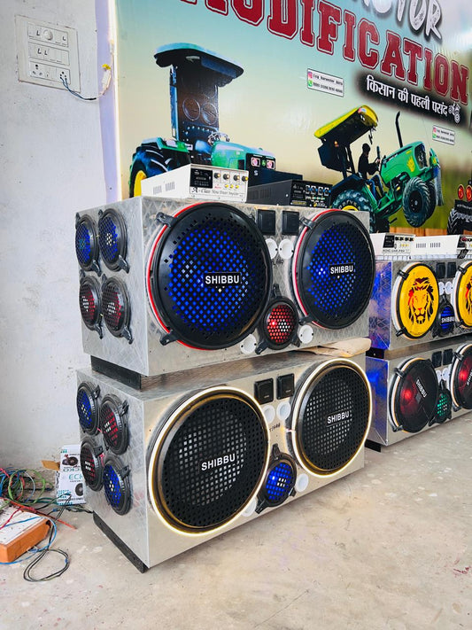 15 inch 2 Bass 9 Speaker silver